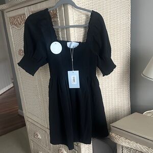 NWT Hill House Black Athena Smocked Dress